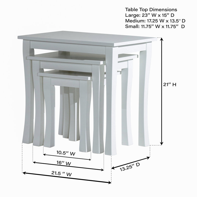 Alcott Hill® Dustin 21'' Tall Nesting Tables & Reviews Wayfair